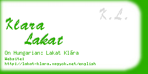 klara lakat business card